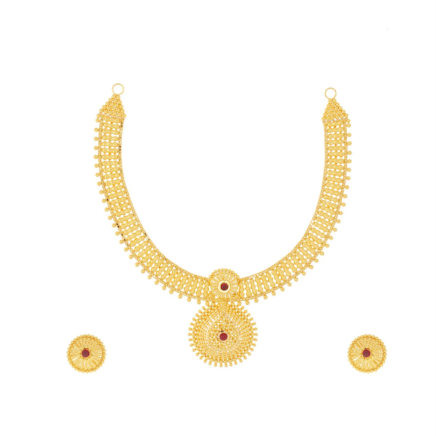 Gold Necklace Set with Free Gold Coin