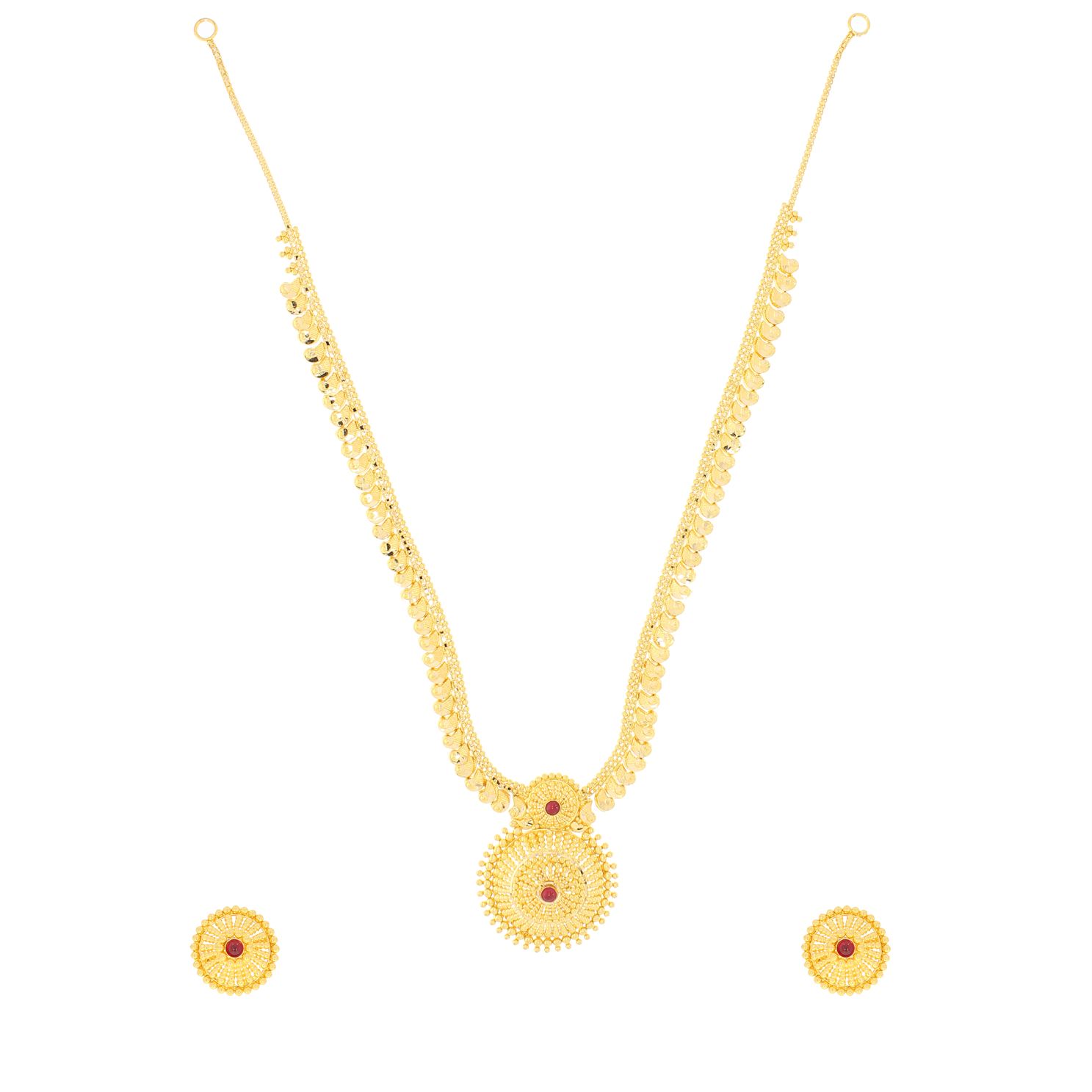 Gold Necklace Set with Free Gold Coin