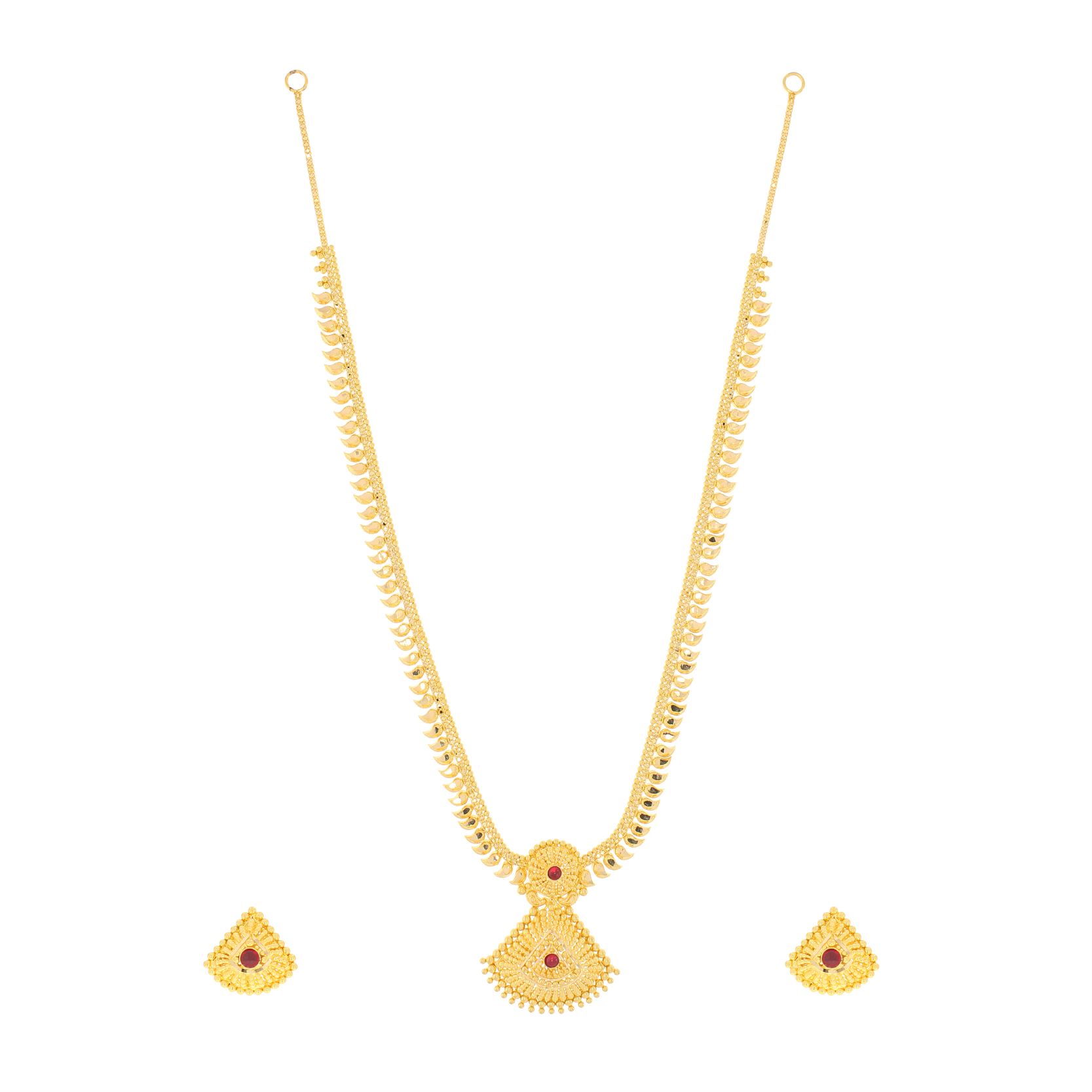 Gold Necklace Set with Free Gold Coin