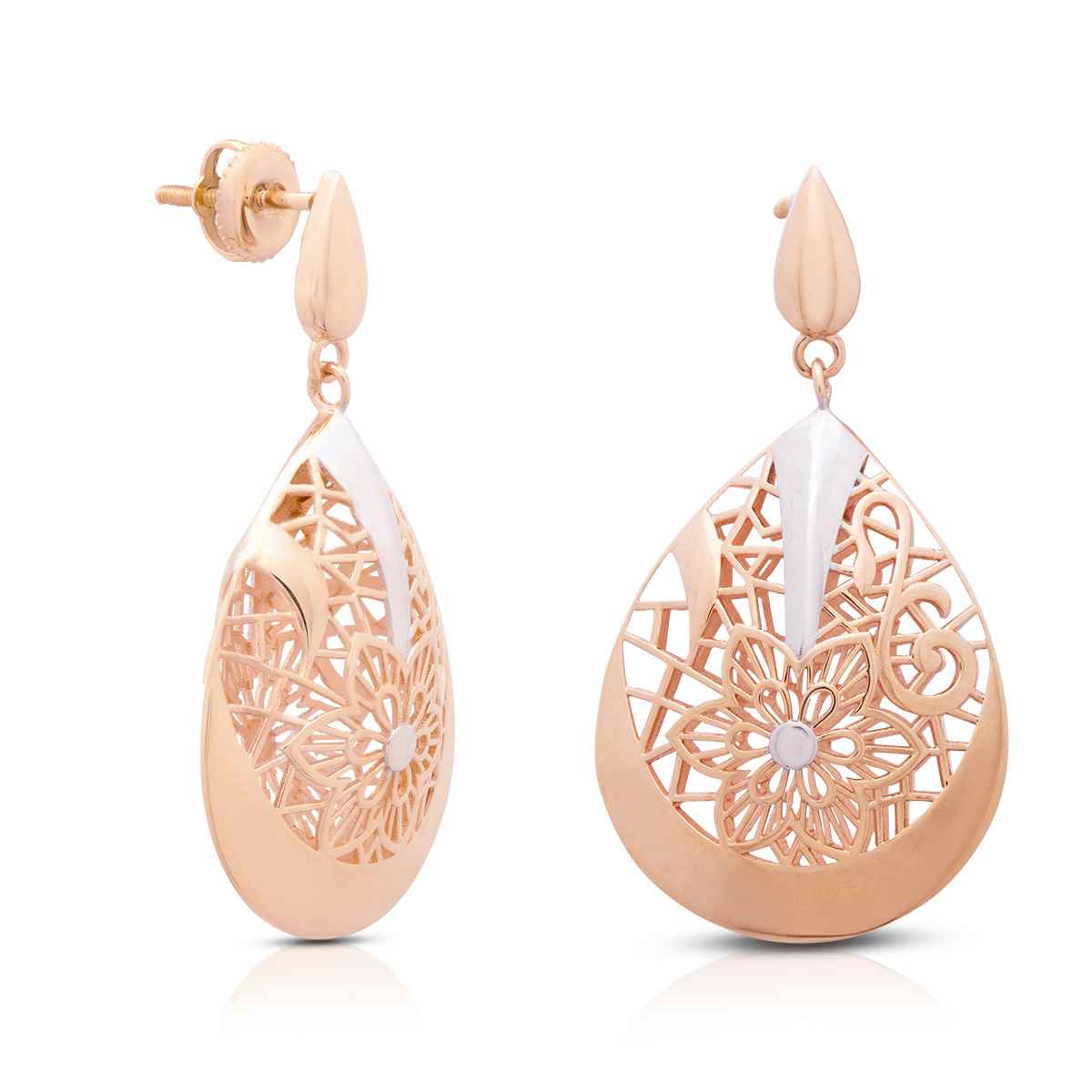 Gold Earrings with Free Gold Coin