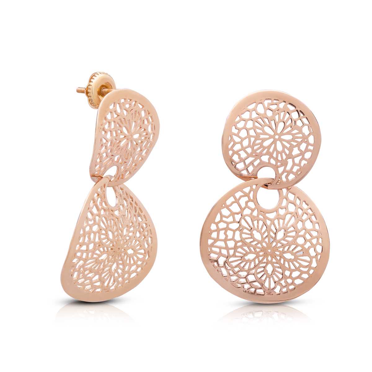 Gold Earrings with Free Gold Coin