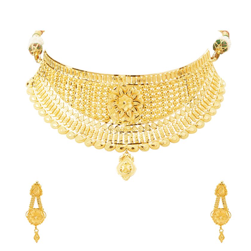 Gold Necklace Set with Free Gold Coin