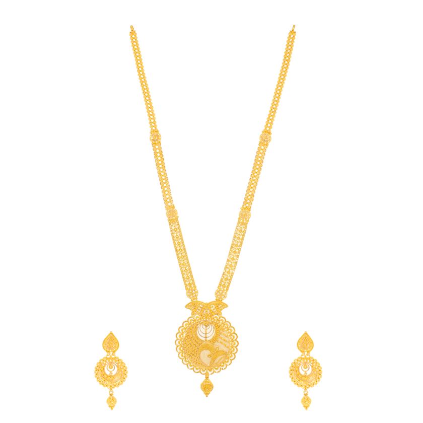 Gold Necklace Set with Free Gold Coin