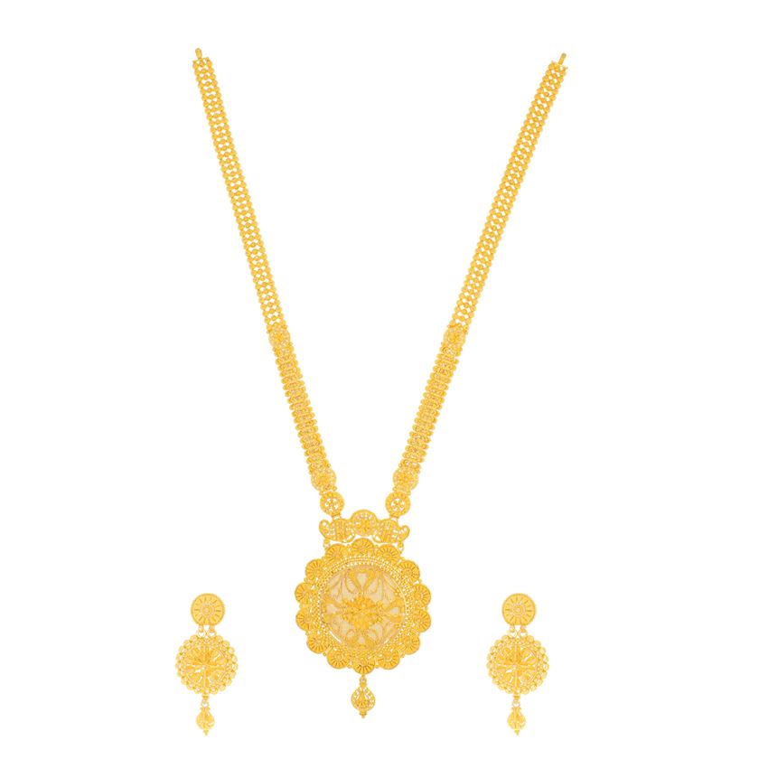 Gold Necklace Set with Free Gold Coin