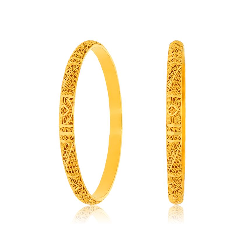 Gold Bangle with Free Gold Coin