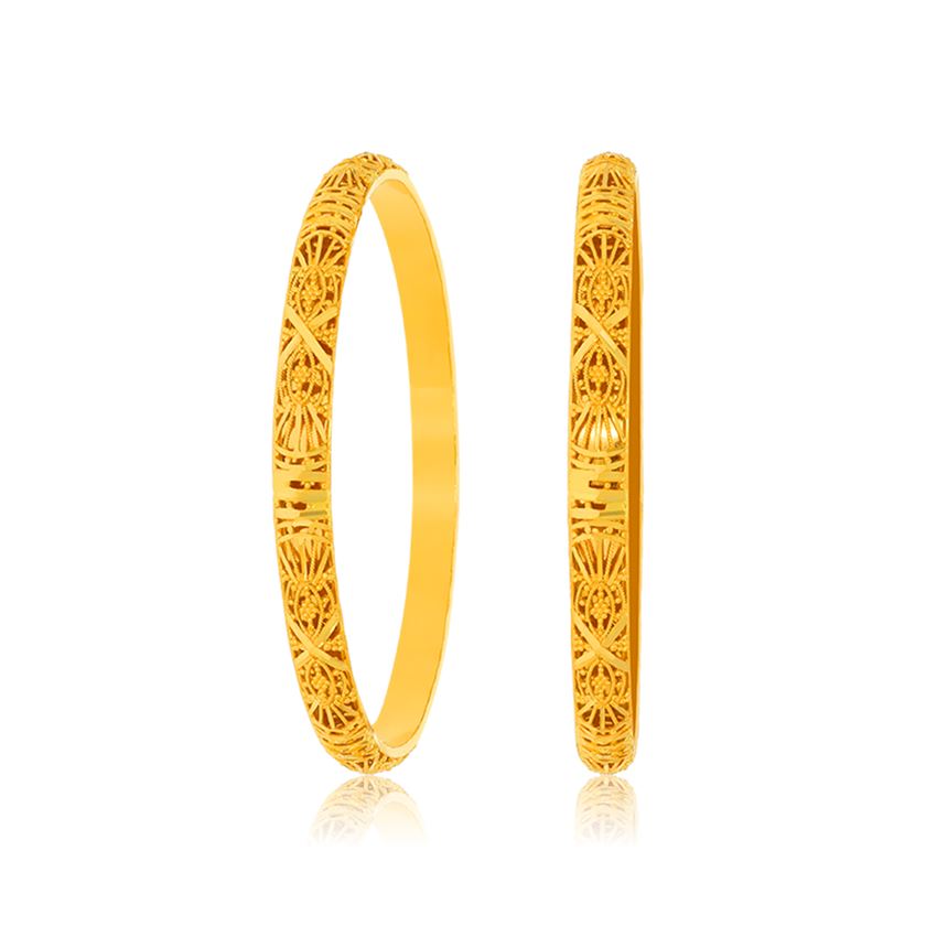 Gold Bangle with Free Gold Coin