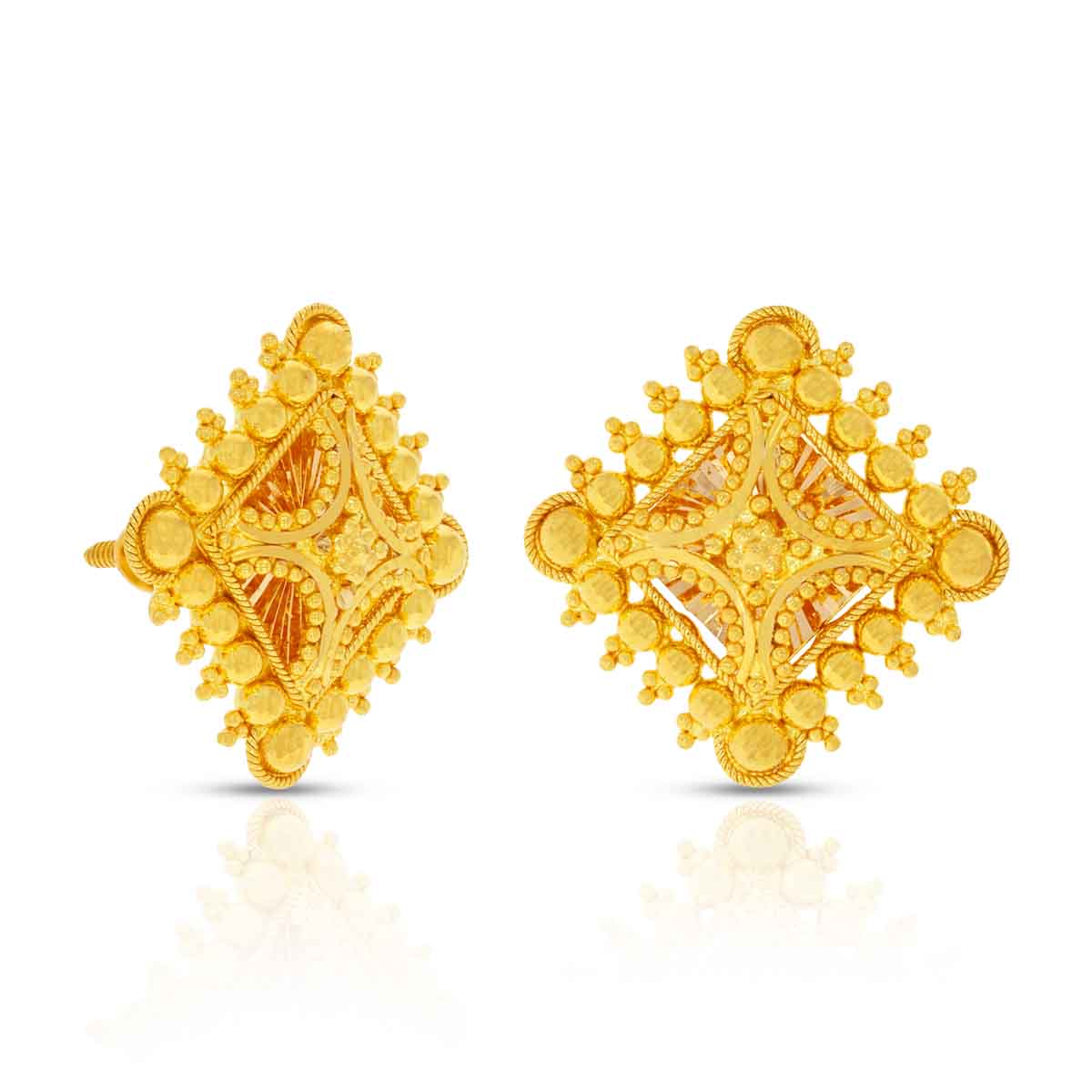 Gold Earrings with Free Gold Coin