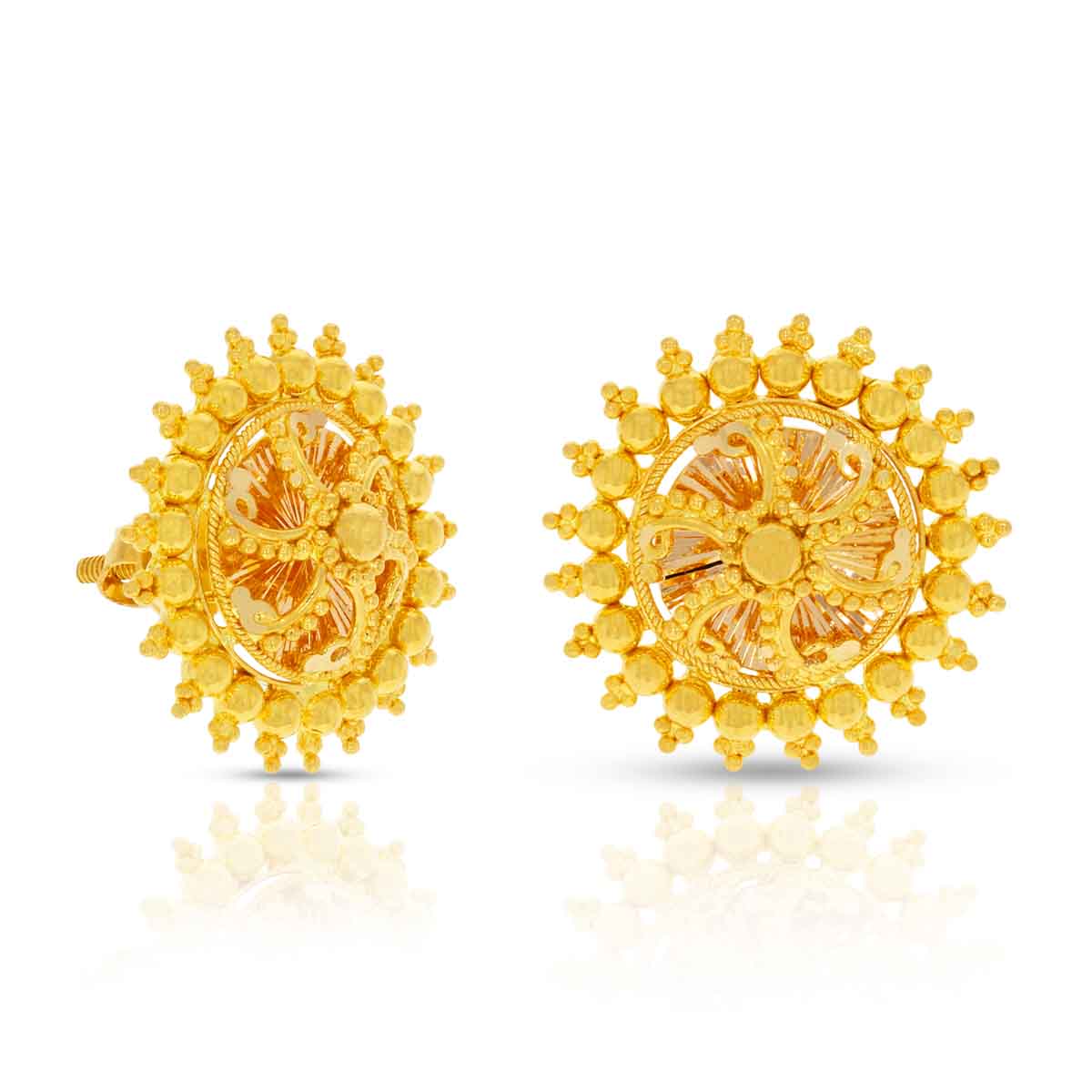 Gold Earrings with Free Gold Coin