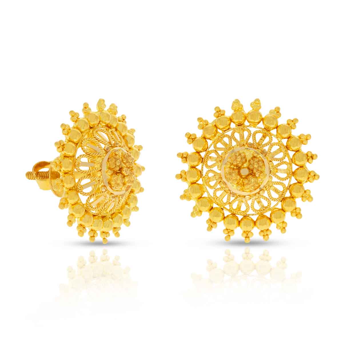 Gold Earrings with Free Gold Coin