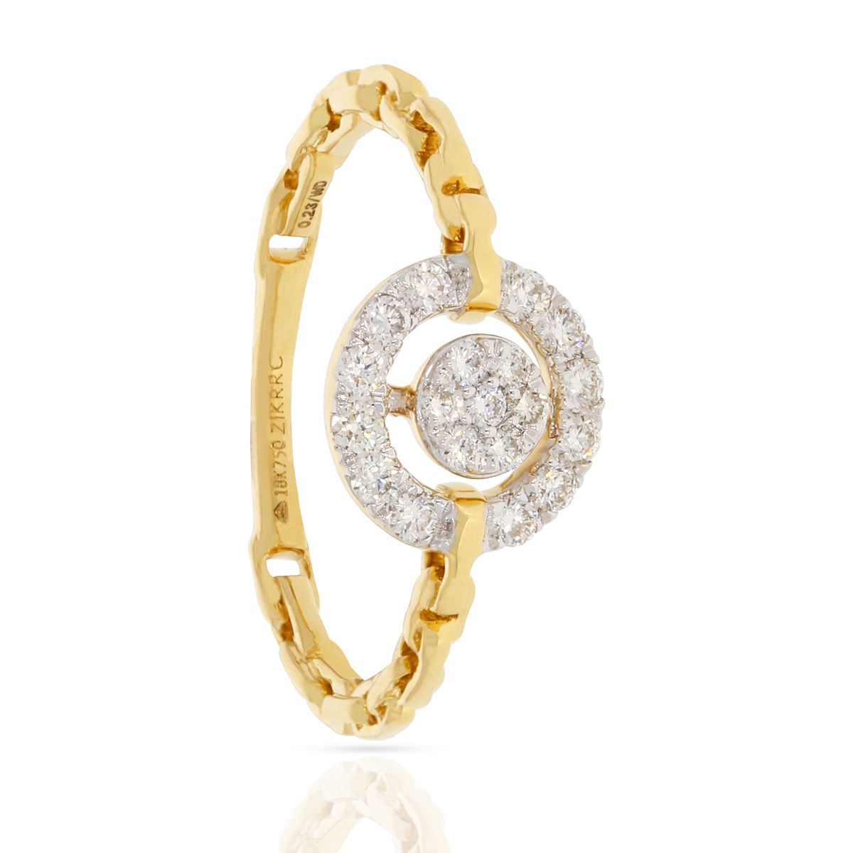 Kashvi Diamond Ring with Free Gold Coin