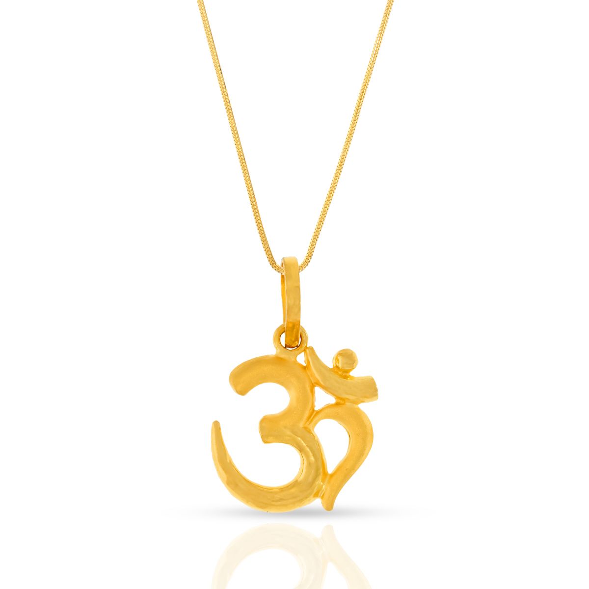 Om Mystique Gold Pendant of Inner Harmony with Free Gold Coin