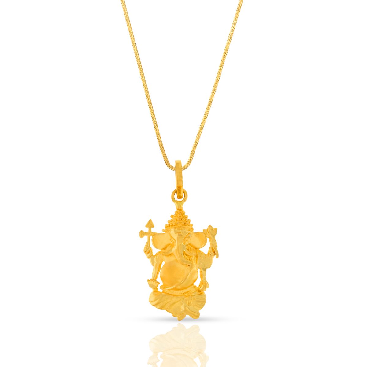 Golden Blessings Lord Ganesha Gold Pendant with Free Gold Coin