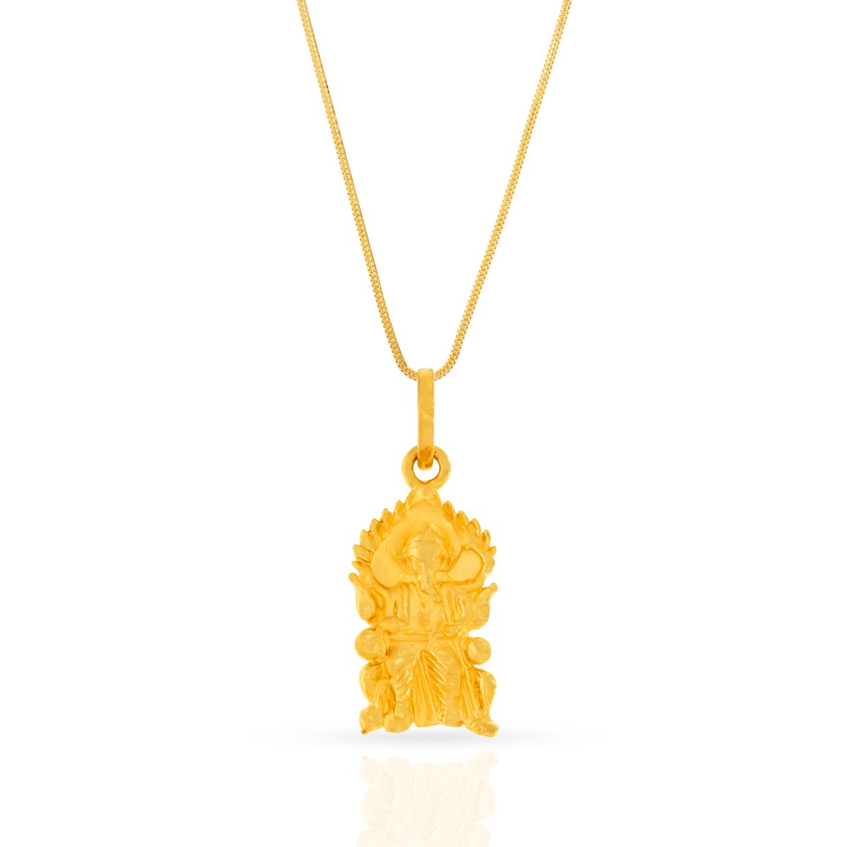 Lalbaug Raja Ganesh God Gold Pendant with Free Gold Coin