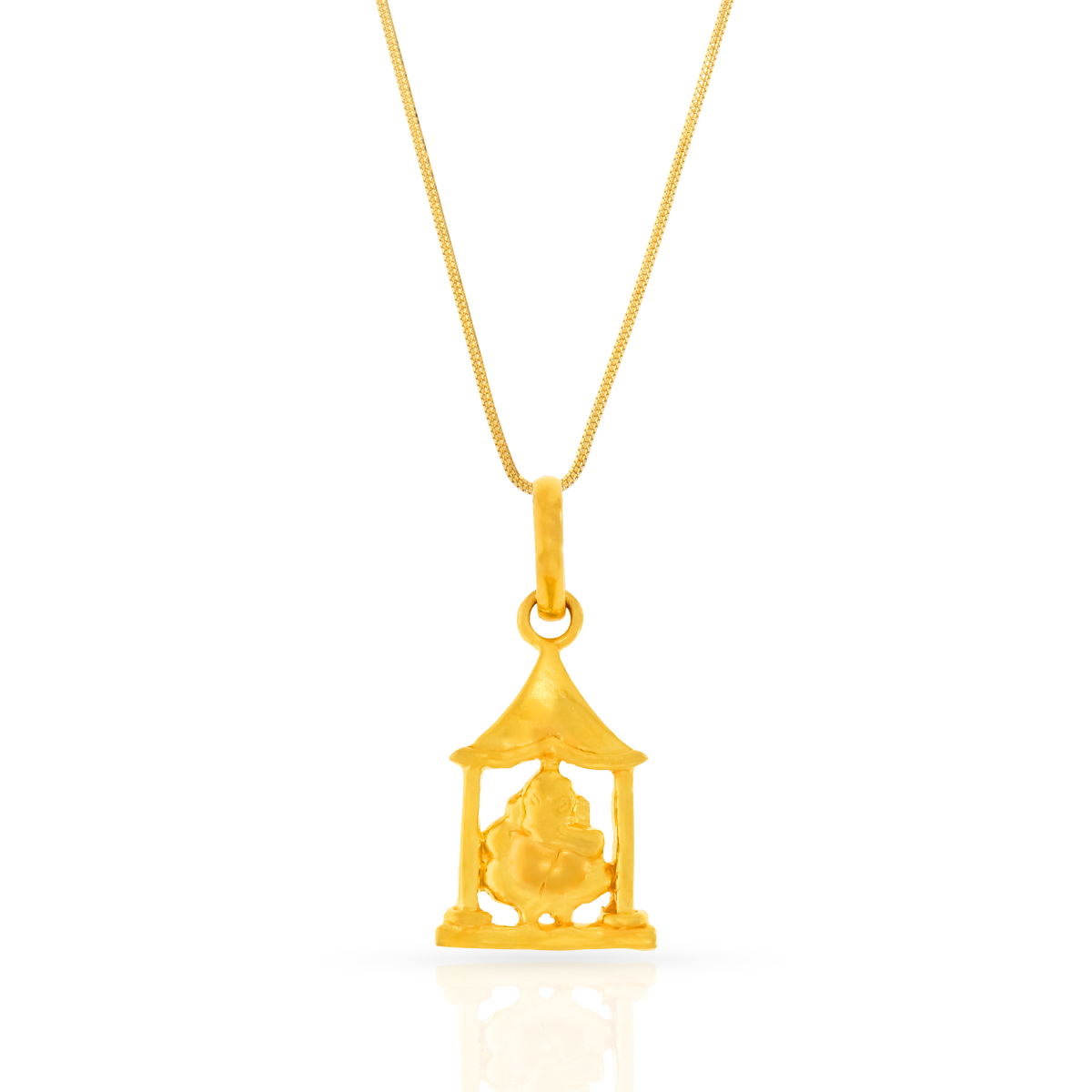 Divine Emblem Ganesh God Gold Pendant