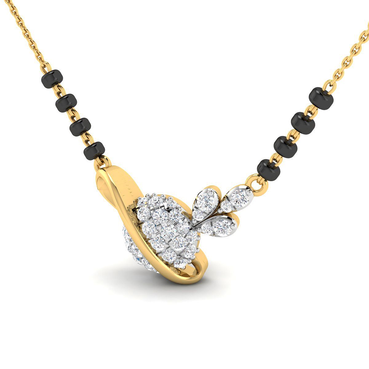 Aleena Diamond Mangalsutra with Free Gold Coin