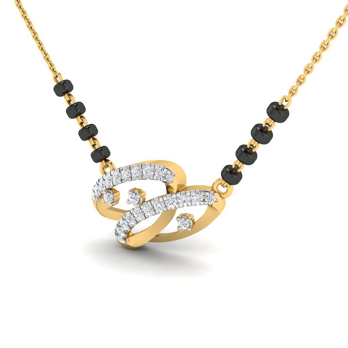 Trisha Diamond Mangalsutra with Free Gold Coin