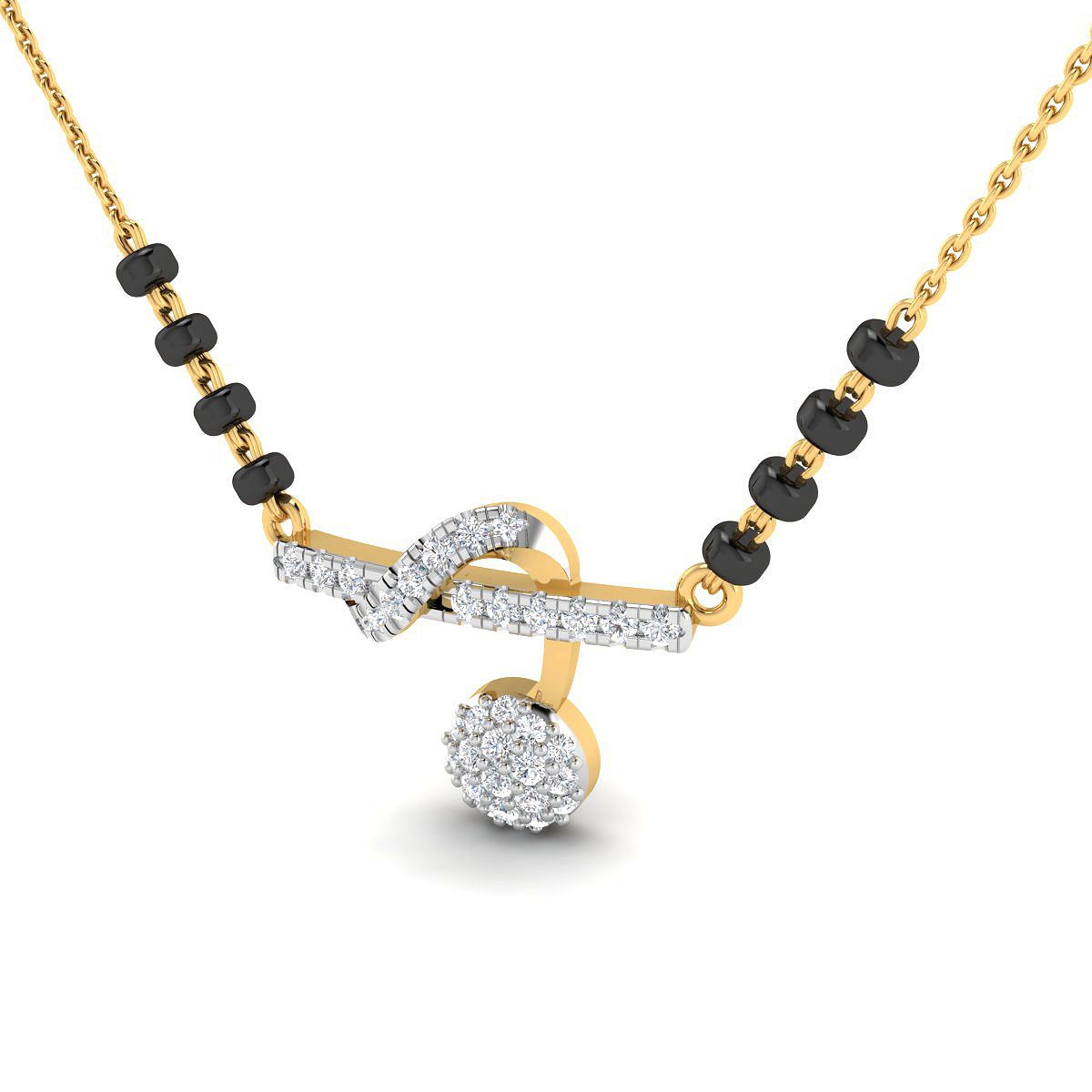 Vanessa Diamond Mangalsutra with Free Gold Coin