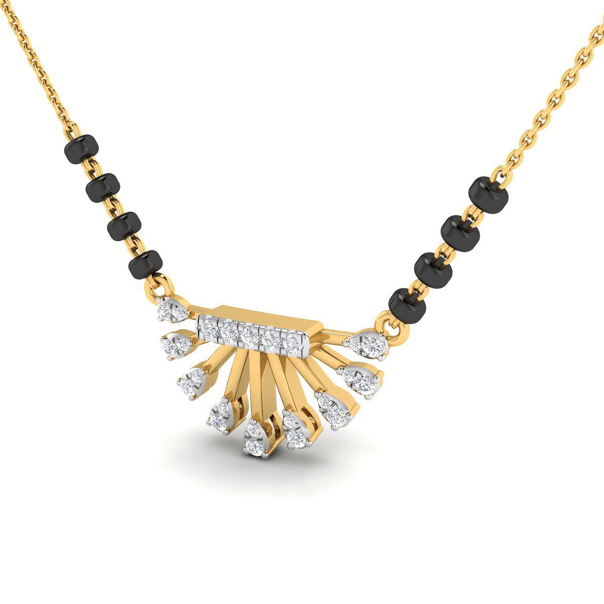 Tessa Diamond Mangalsutra with Free Gold Coin