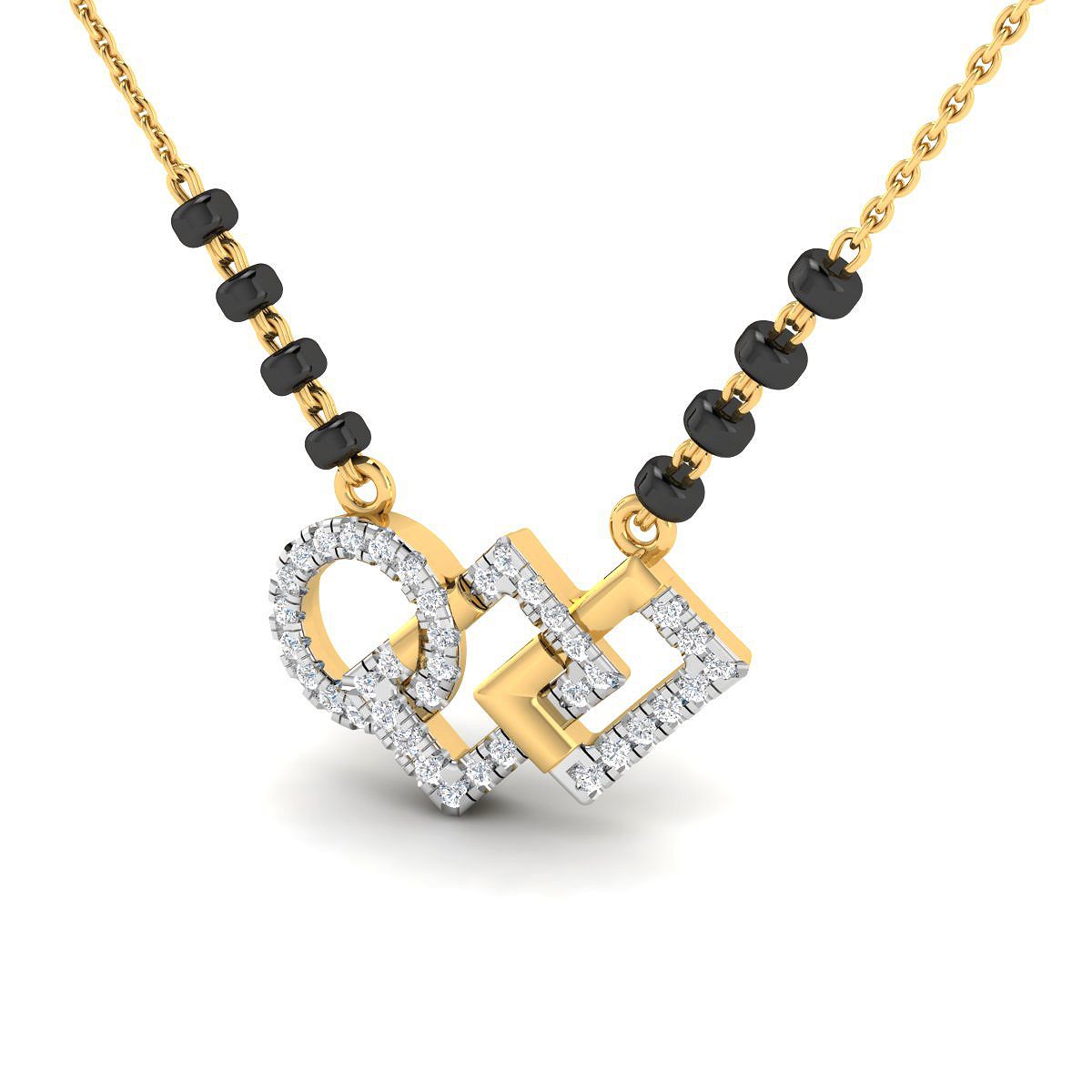 Thea Diamond Mangalsutra with Free Gold Coin