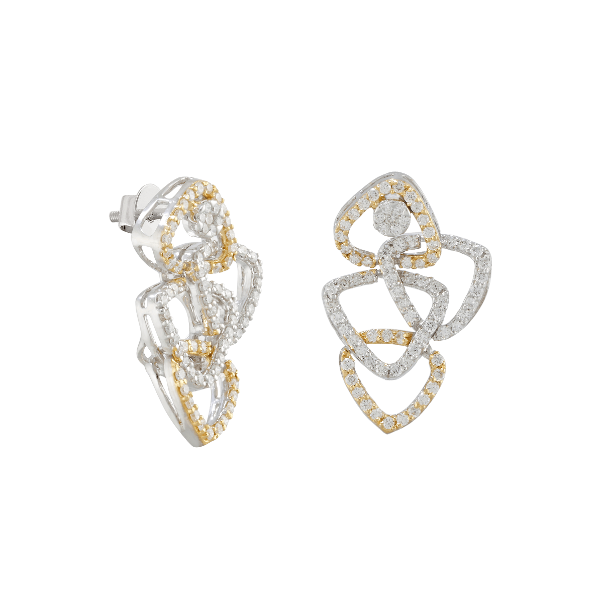 Cluster Diamond Earring with Free Gold Coin