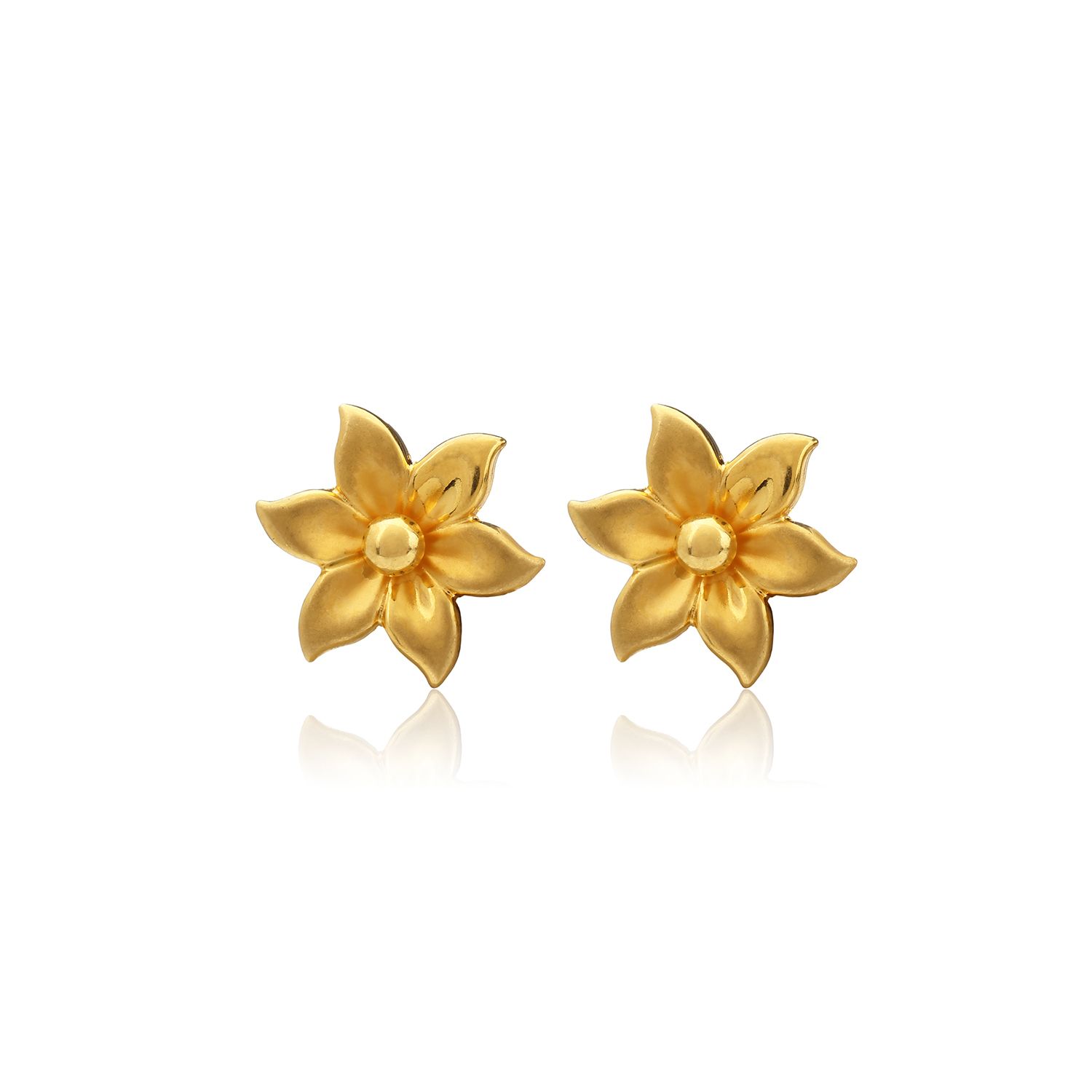 Yellow Gold Earring with Free Gold Coin