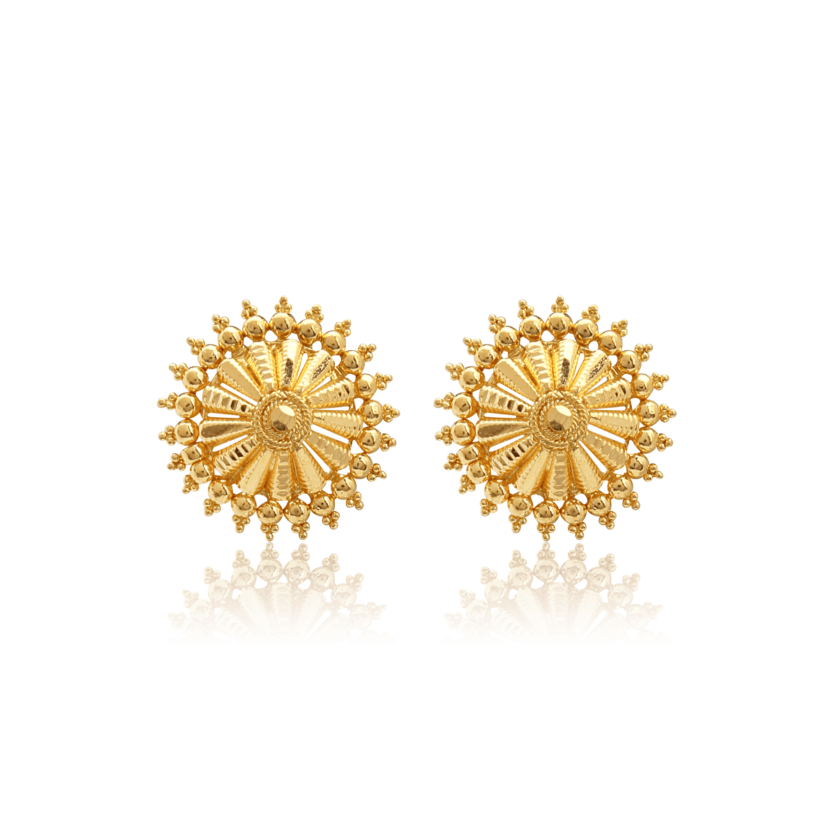 Yellow Gold Earring with Free Gold Coin