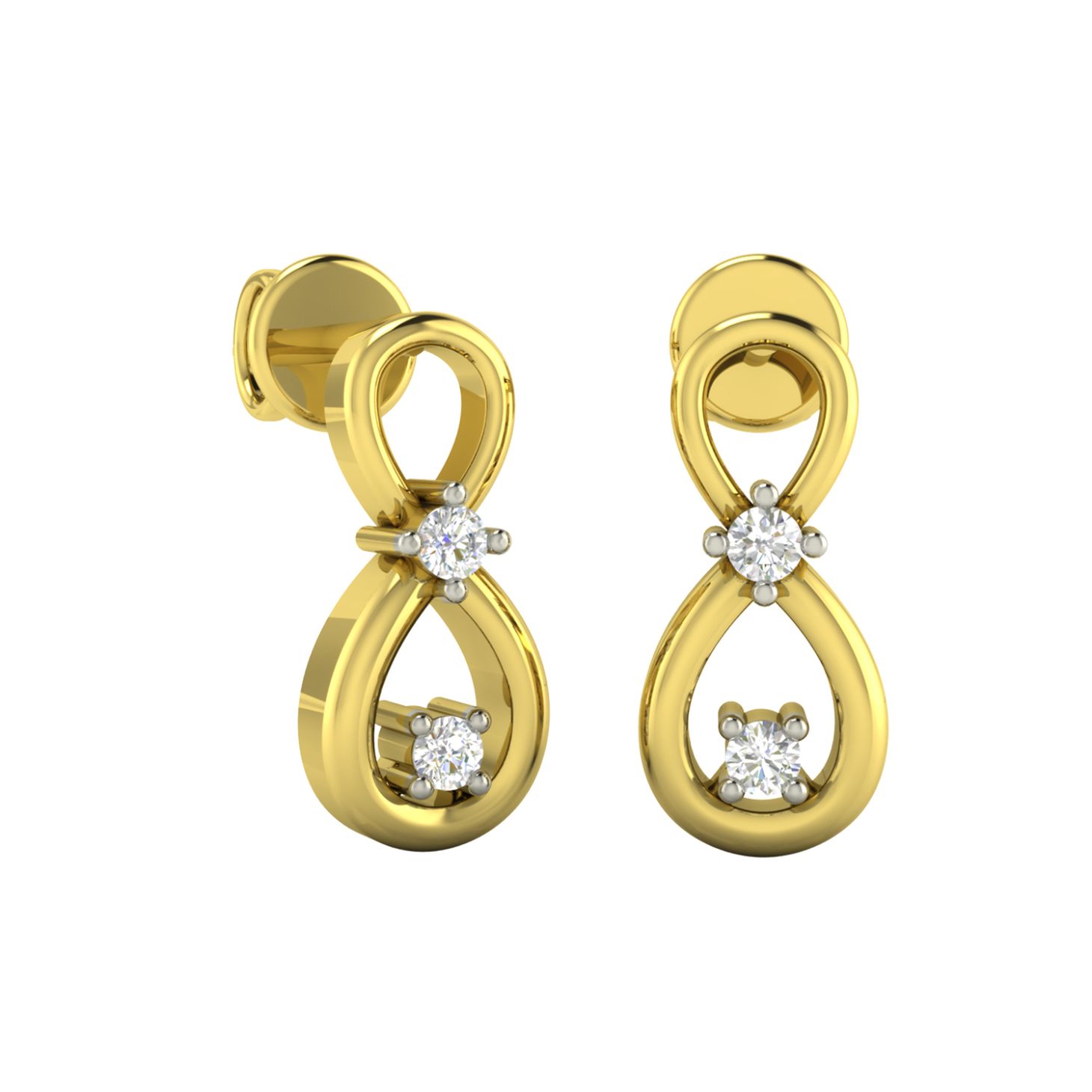 Infinite Diamond Earring with Free Gold Coin