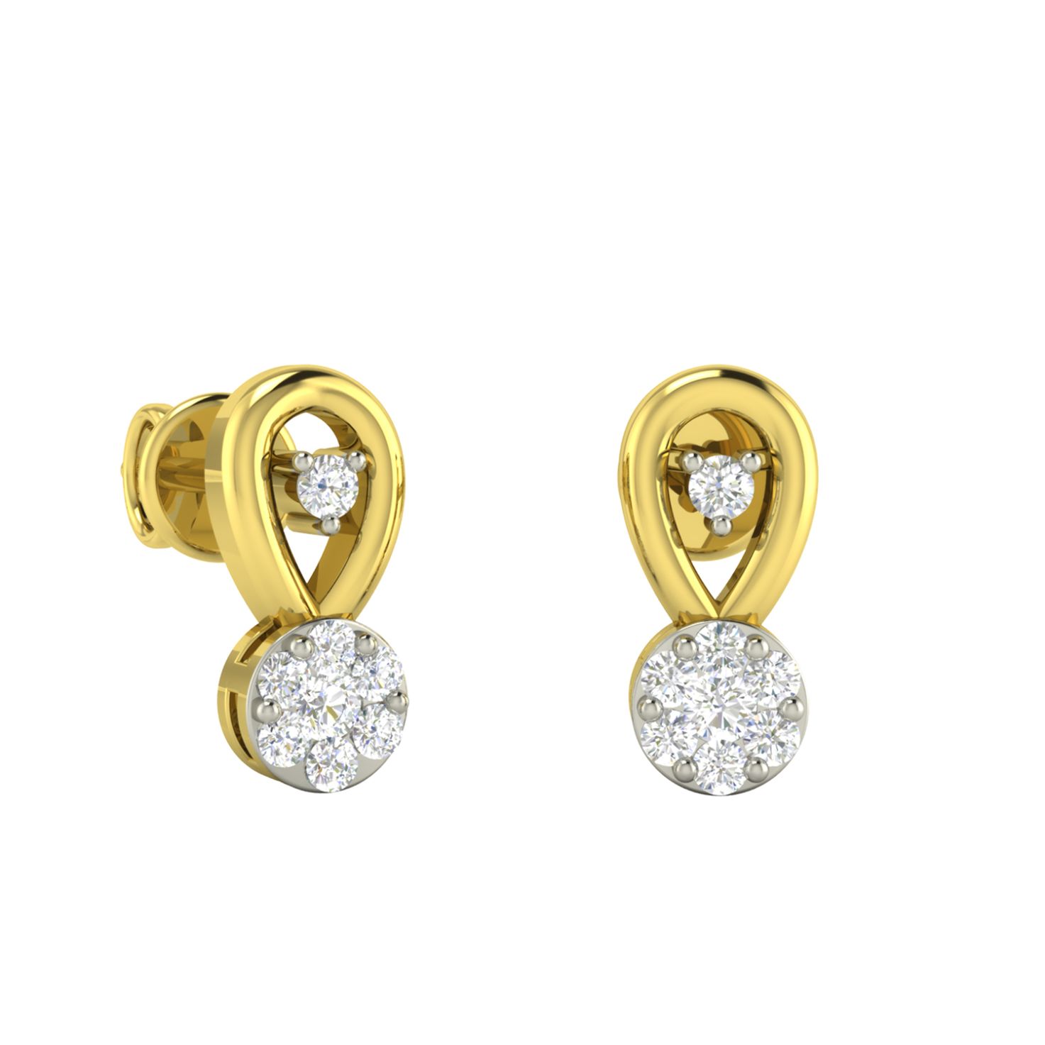 Jasmit Diamond Earring with Free Gold Coin