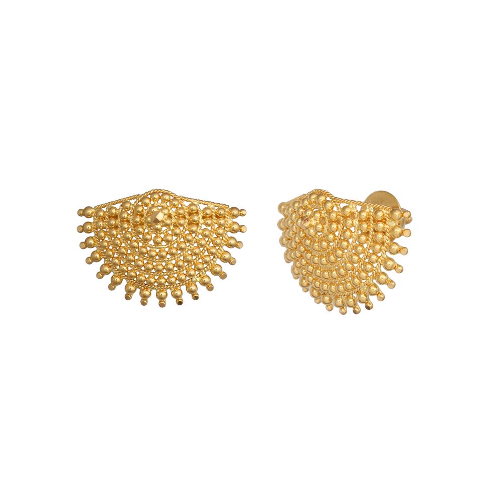 Yellow Gold Earring with Free Gold Coin