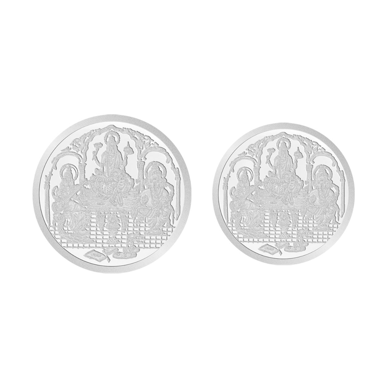 999 Pure Silver Trimurthi (Laxmi, Saraswathi & Ganesh) Coin-30 Gm Combo