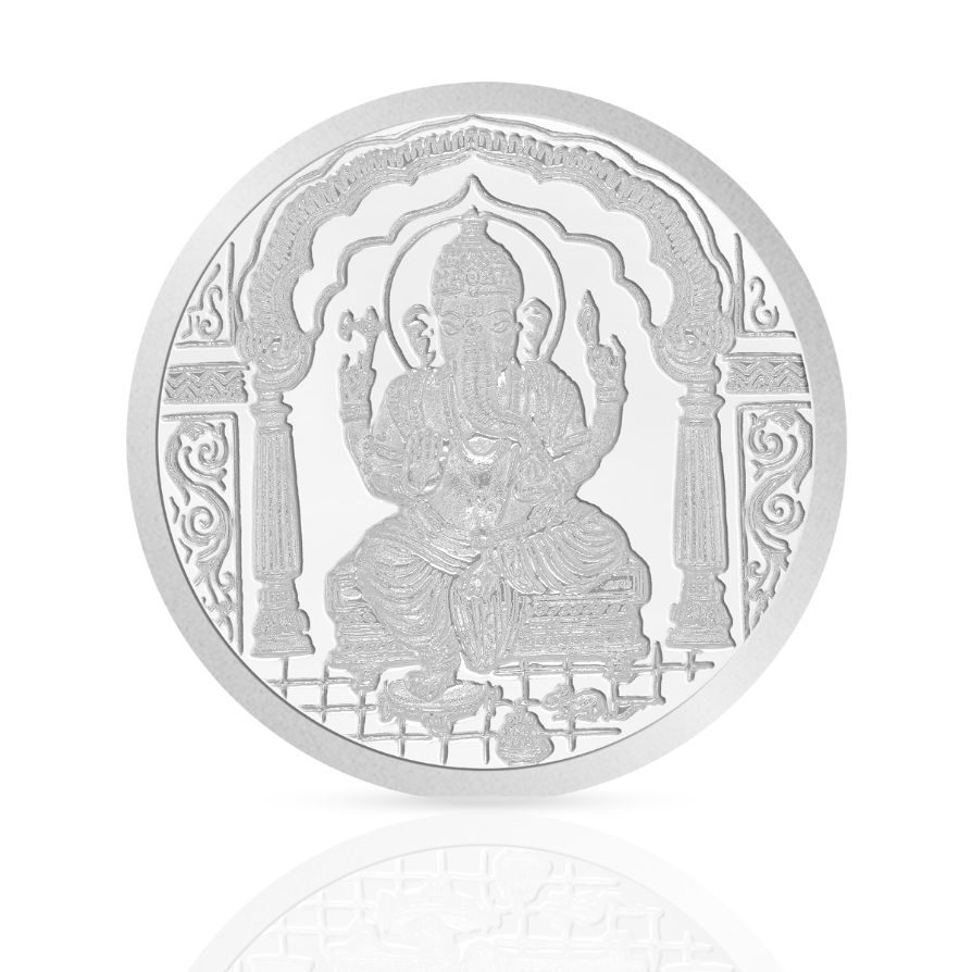 999 Pure Silver Ganesh Coin - 5 Gm