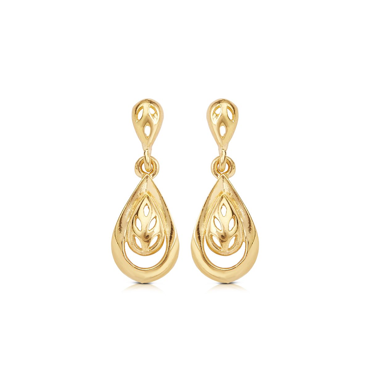 Yellow Gold Earring with Free Gold Coin