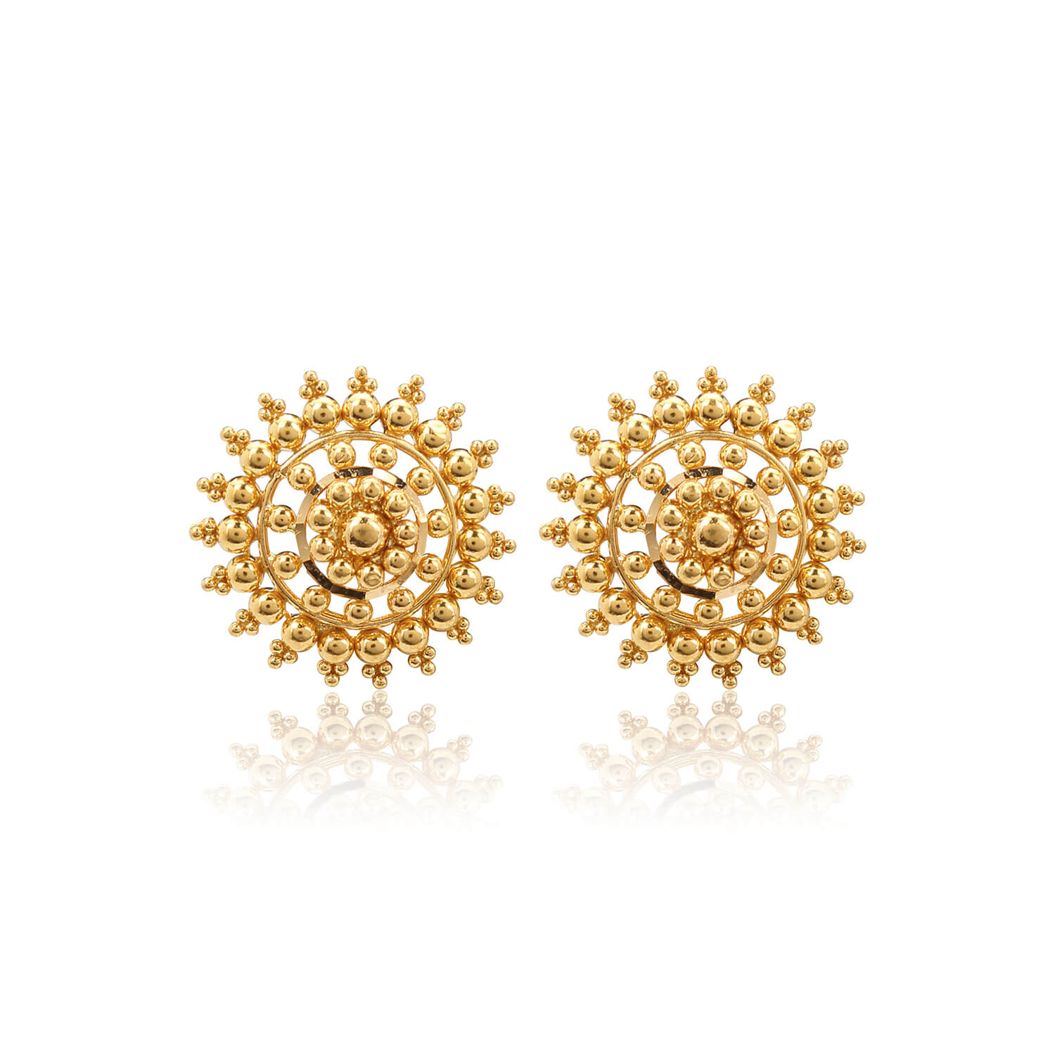 Yellow Gold Earring with Free Gold Coin