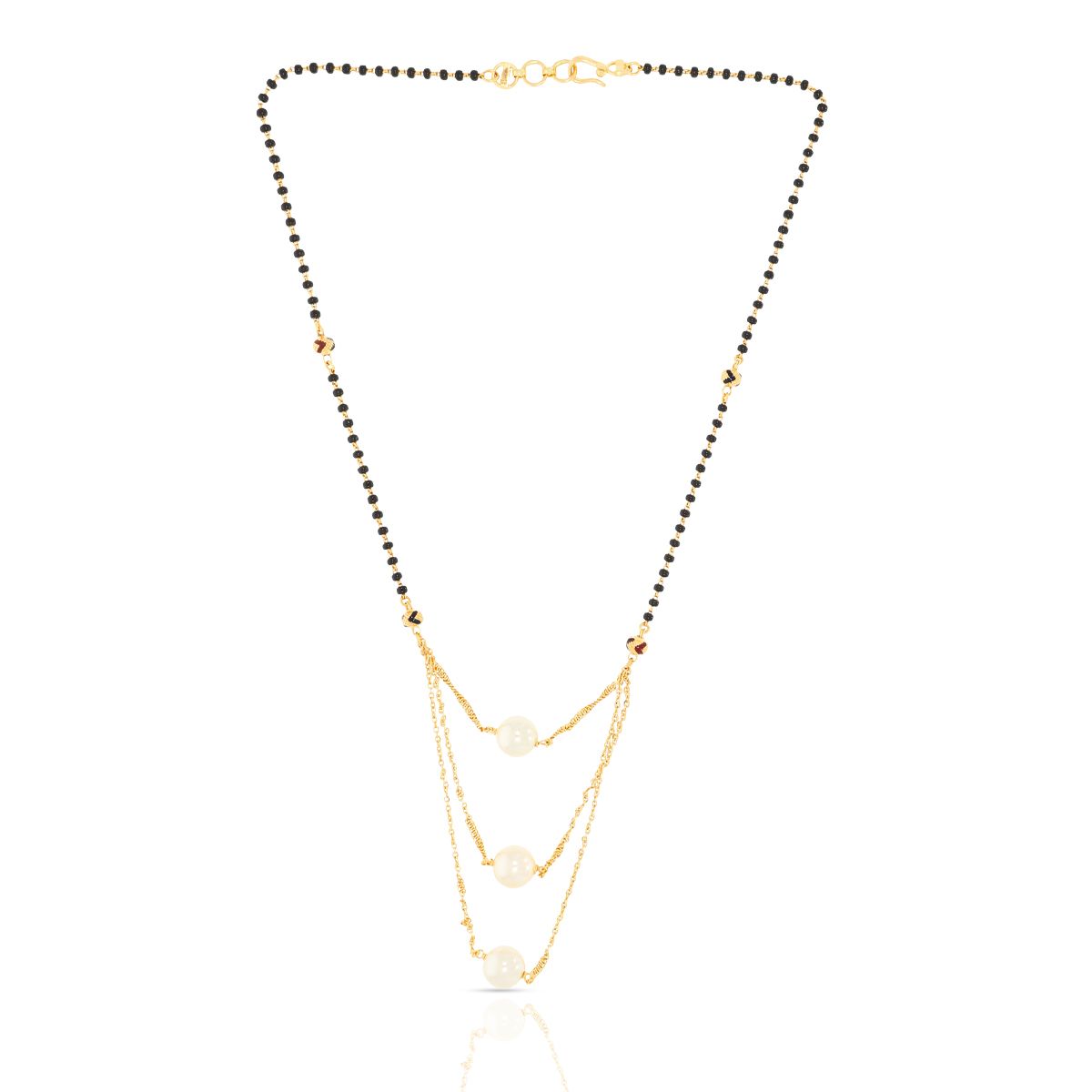 PEARL Trio-LINE gold Mangalsutra with Free Gold Coin