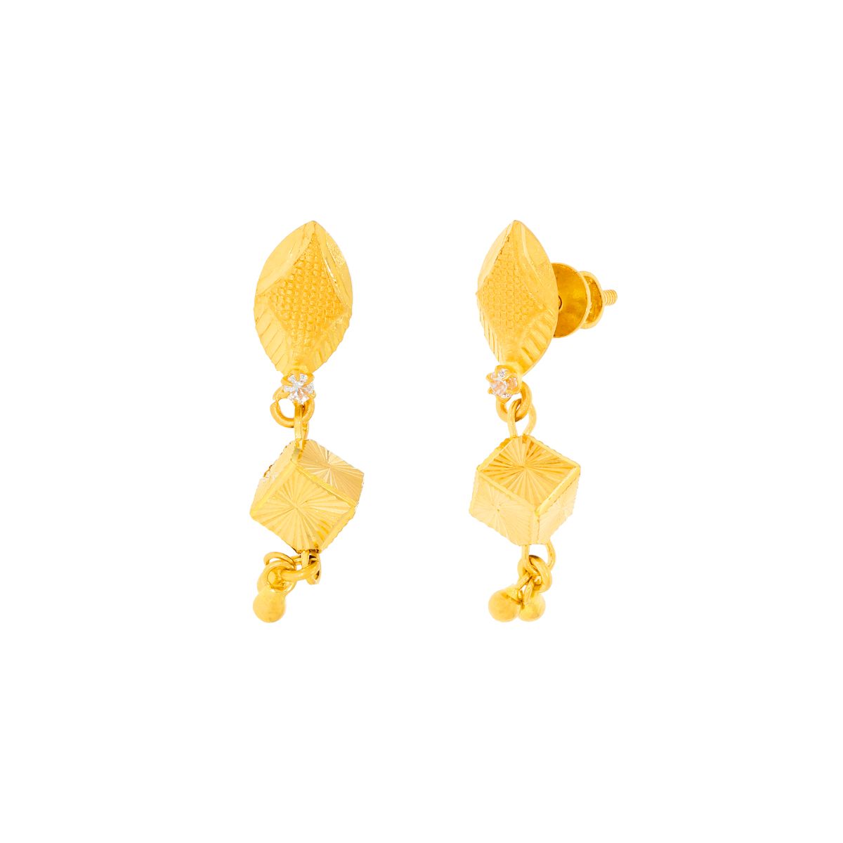 Krystal Gold Earring