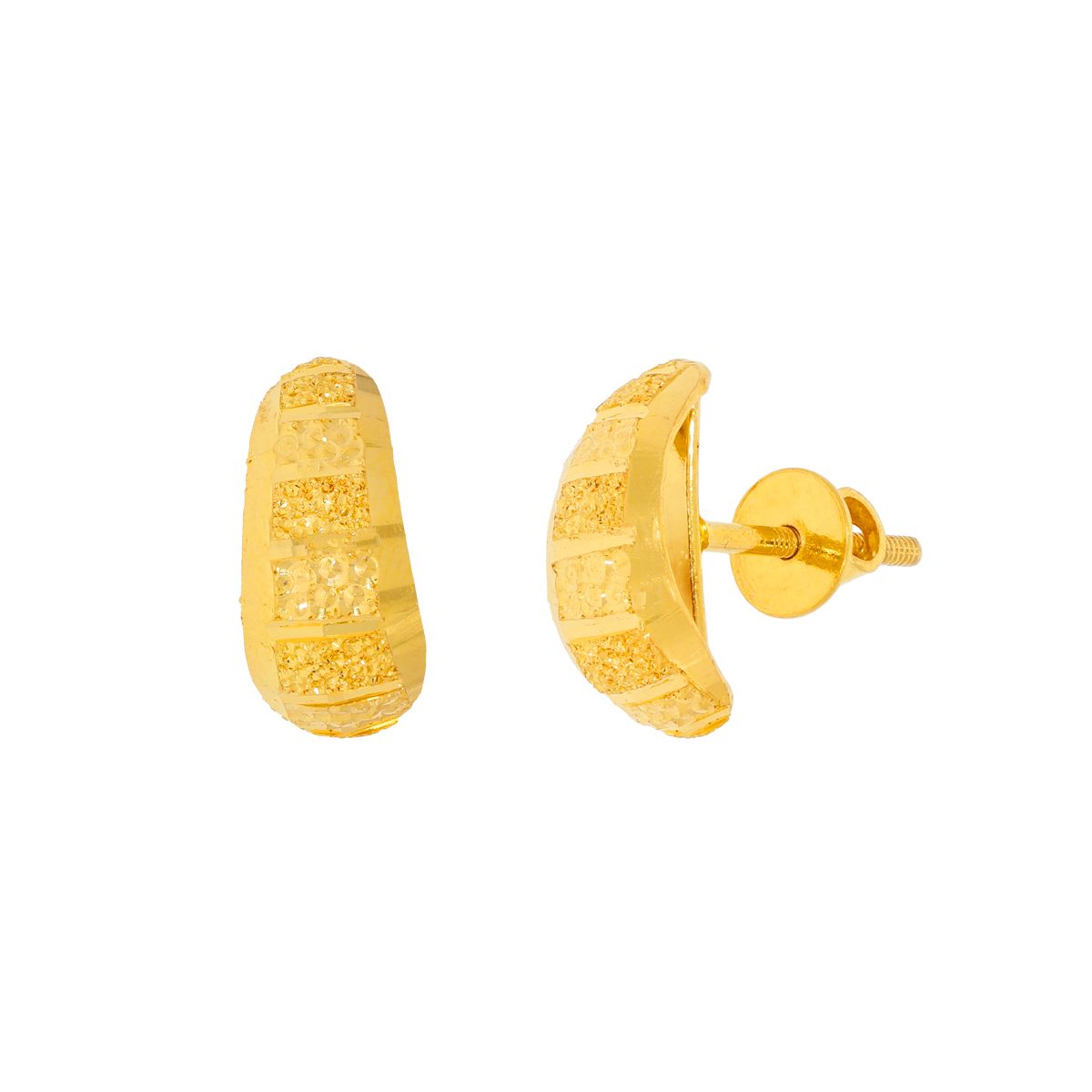 Classy Golden Earrings with Free Gold Coin