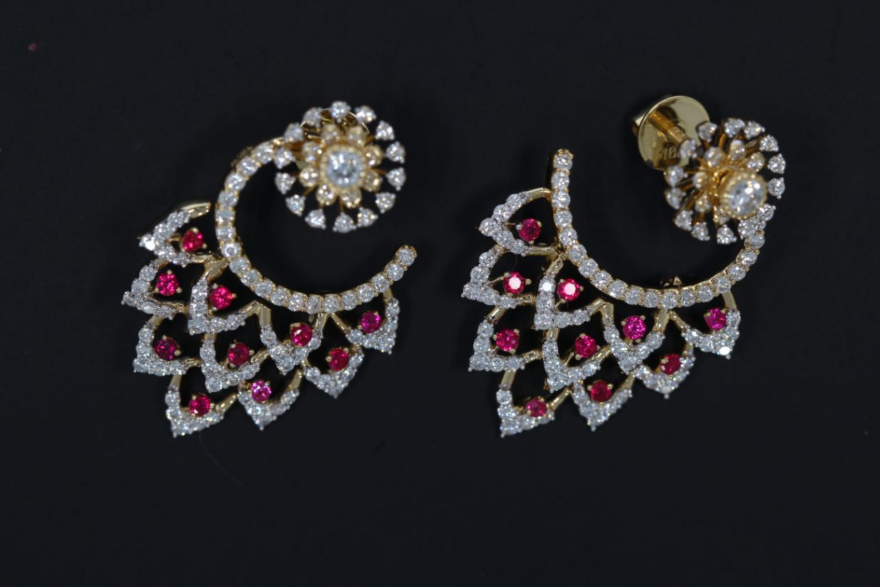 Diamond Earring For Women with Free Gold Coin