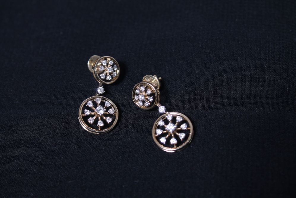 Diamond Earring For Women with Free Gold Coin