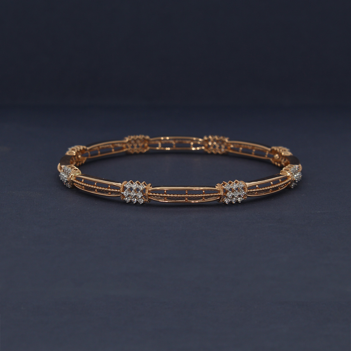 Chaplet Diamond Bangle with Free Gold Coin