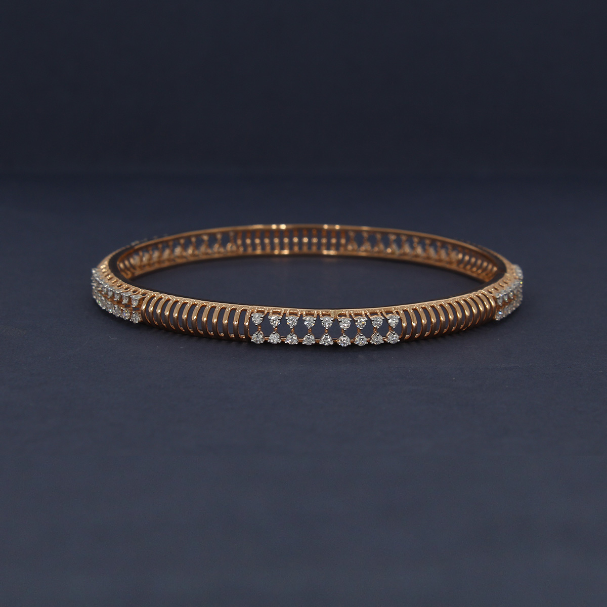 Sparkling Diamond Mesh Bangle with Free Gold Coin