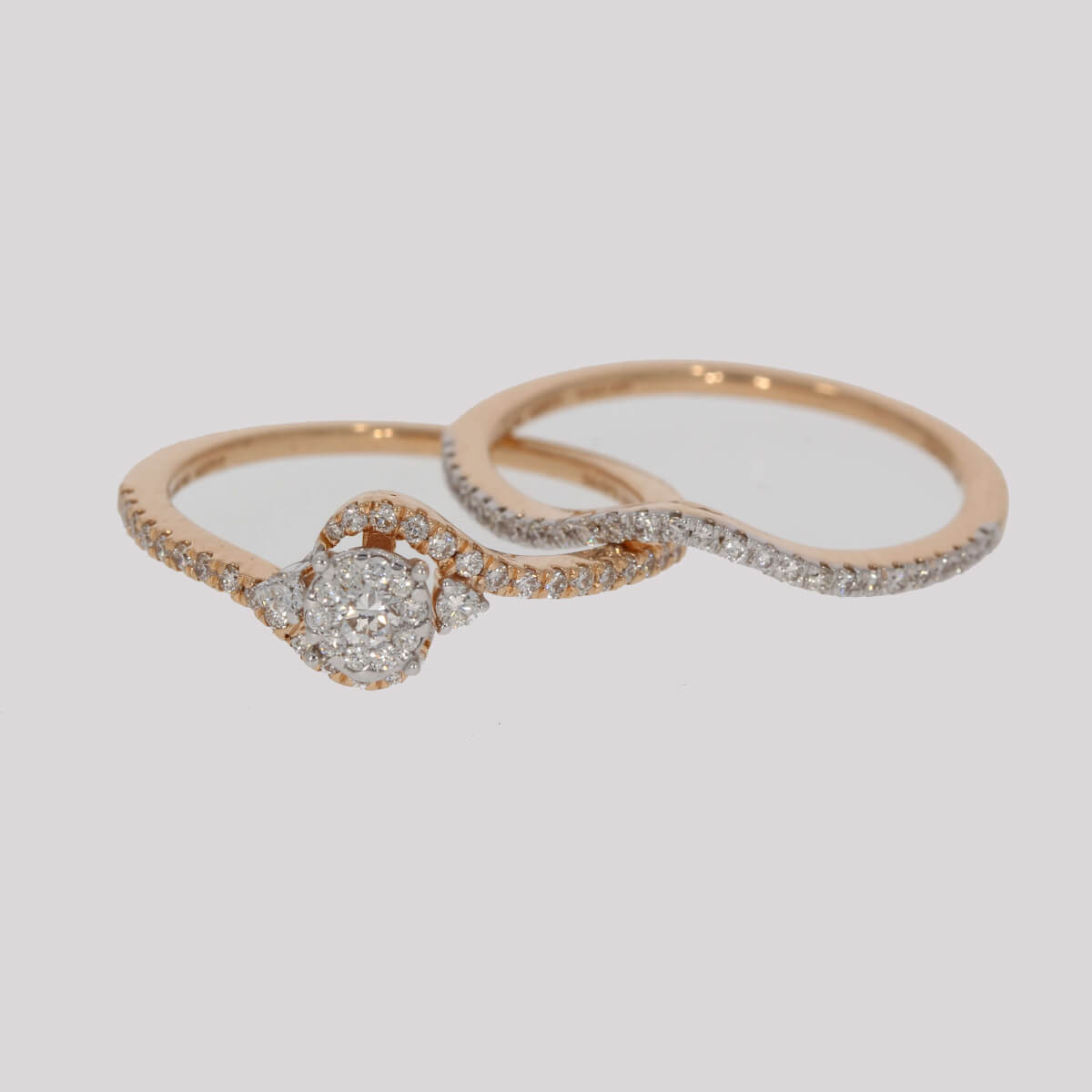 TWO COMBO DIAMOND RING with Free Gold Coin