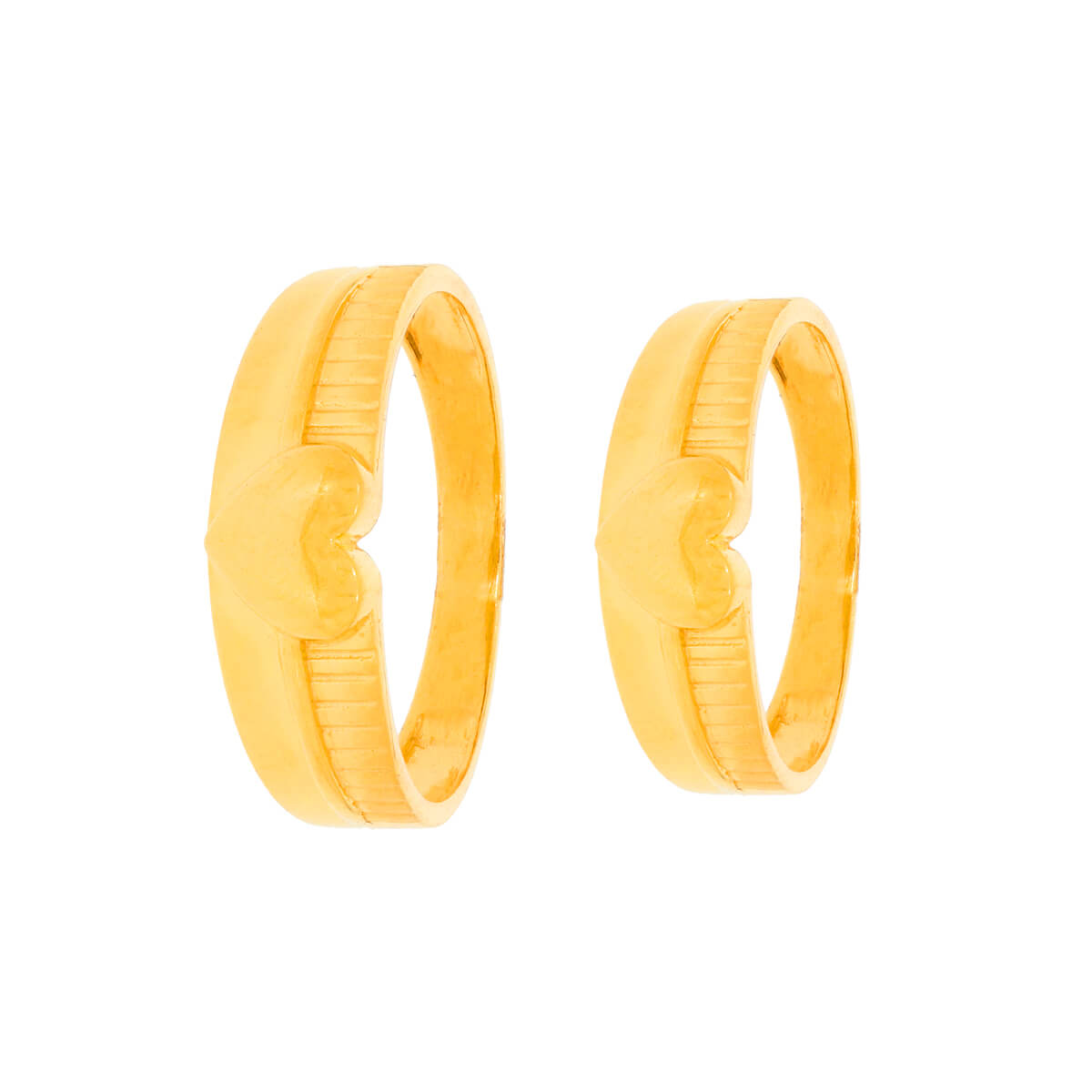 heart band for Couple rings with Free Gold Coin