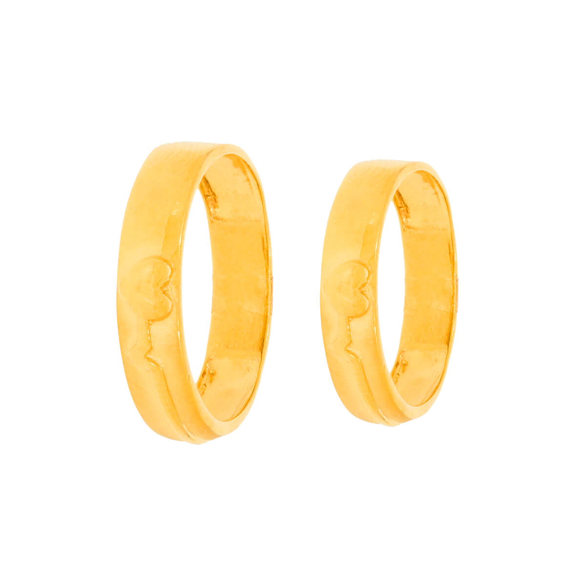 heartbeat band for Couple rings with Free Gold Coin