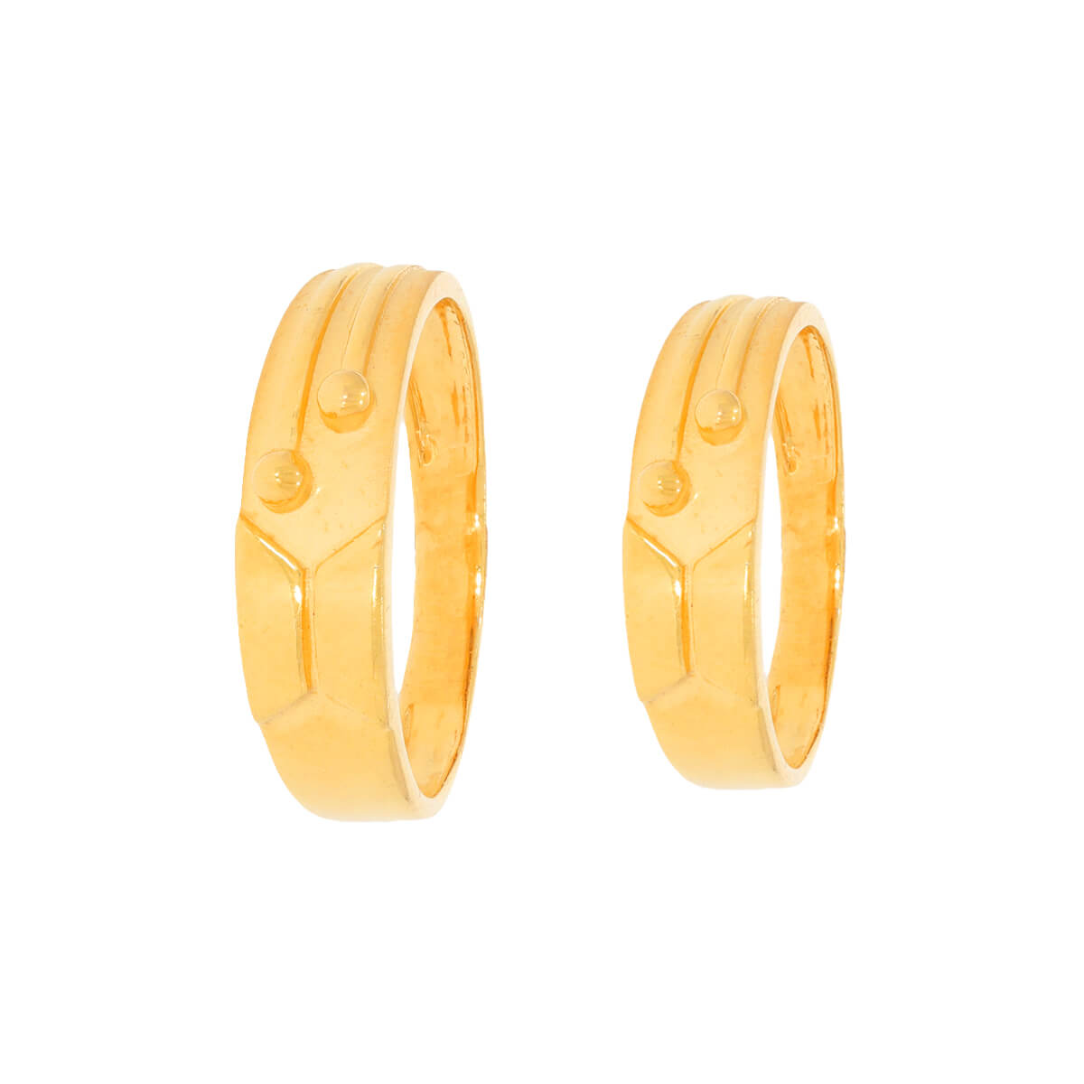 race band for Couple rings with Free Gold Coin