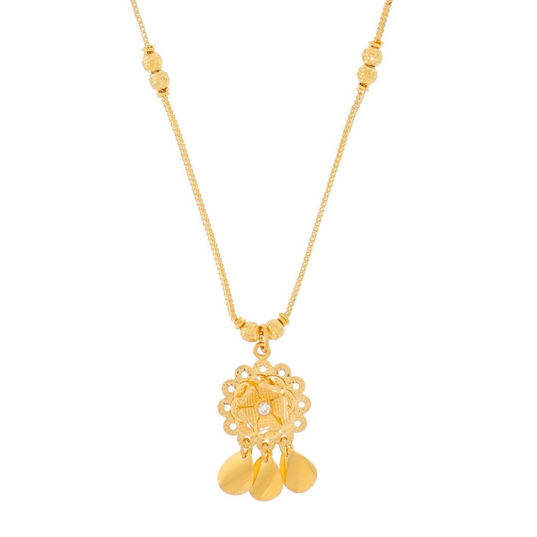 Cherish Floret Gold mini Necklace with Free Gold Coin