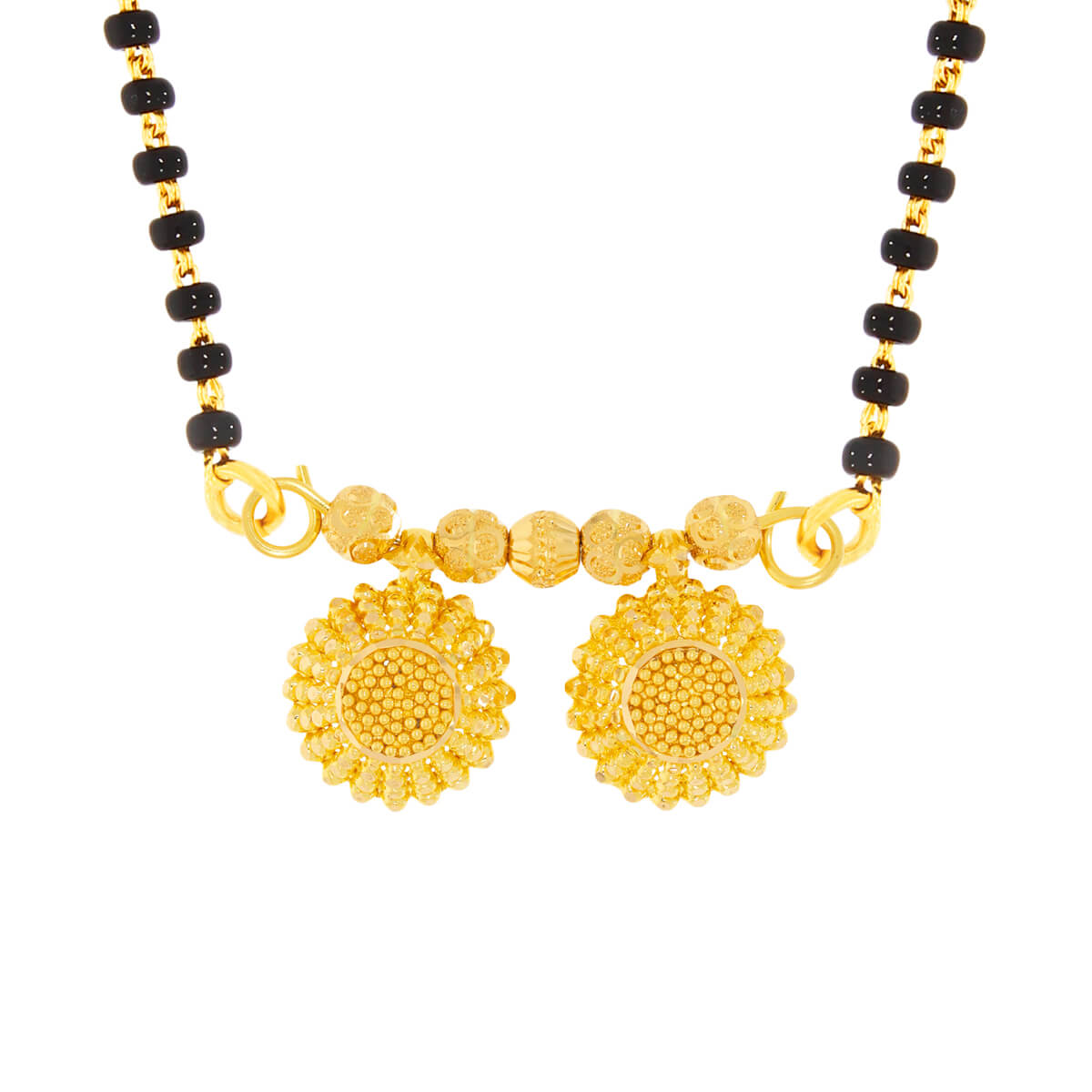 sunflower Gold Mangalsutra mani wati with Free Gold Coin