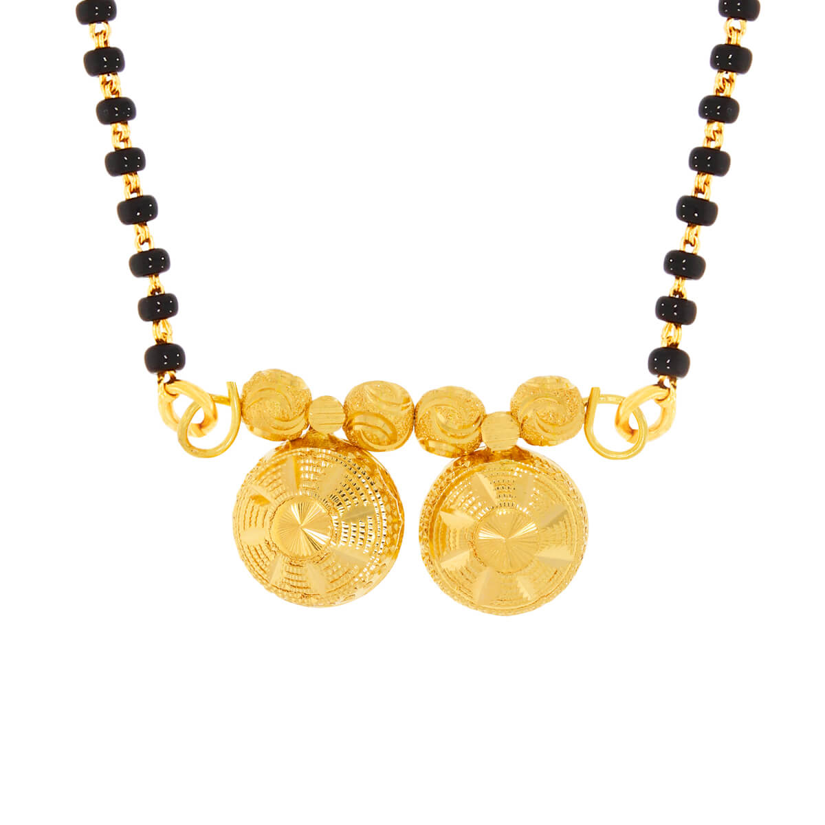 Gleaming Gold Mangalsutra mani wati with Free Gold Coin