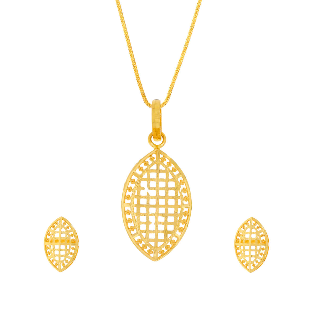 Regal Gold Pendant Set with Free Gold Coin