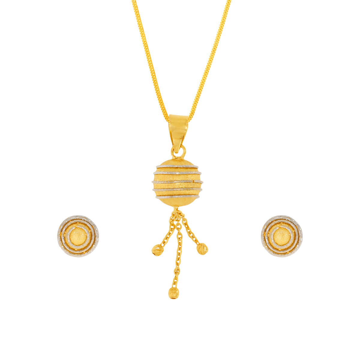 Beautiful dancing Gold Pendant Set