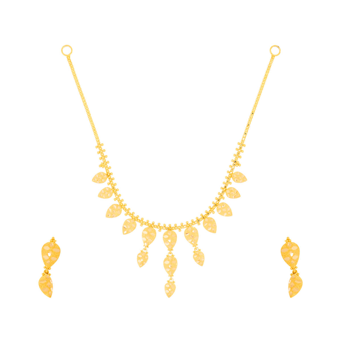 Leaf Gold Necklace Set